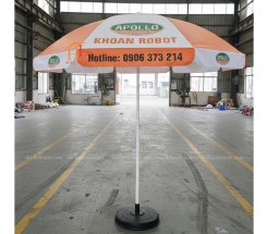 Dù che nắng quảng cáo cho thương hiệu khoan Apollo