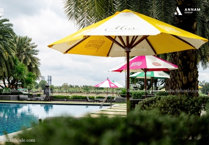 Lắp đặt dù che nắng tại Mia Saigon Luxury Boutique Hotel